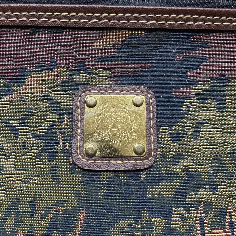 Capezio Collection VTG Fox Hunt Brown Leather Tapestry Travel Luggage Set - Picture 2 of 16